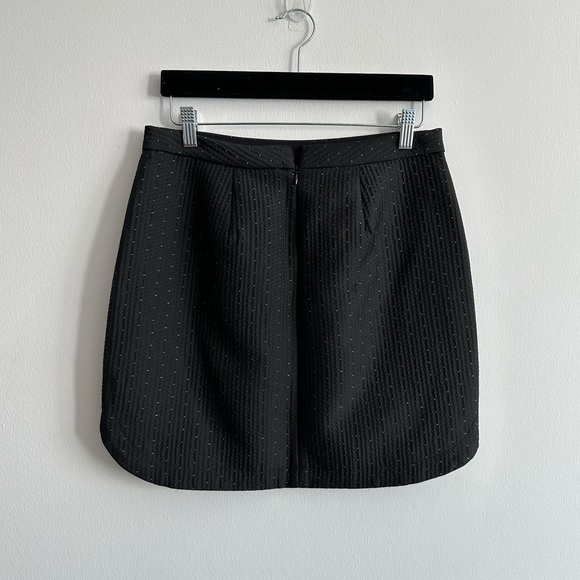 Madewell Shirttail Skirt in Nightfall Jacquard Black with Gold | Size 4 - Picture 7 of 8